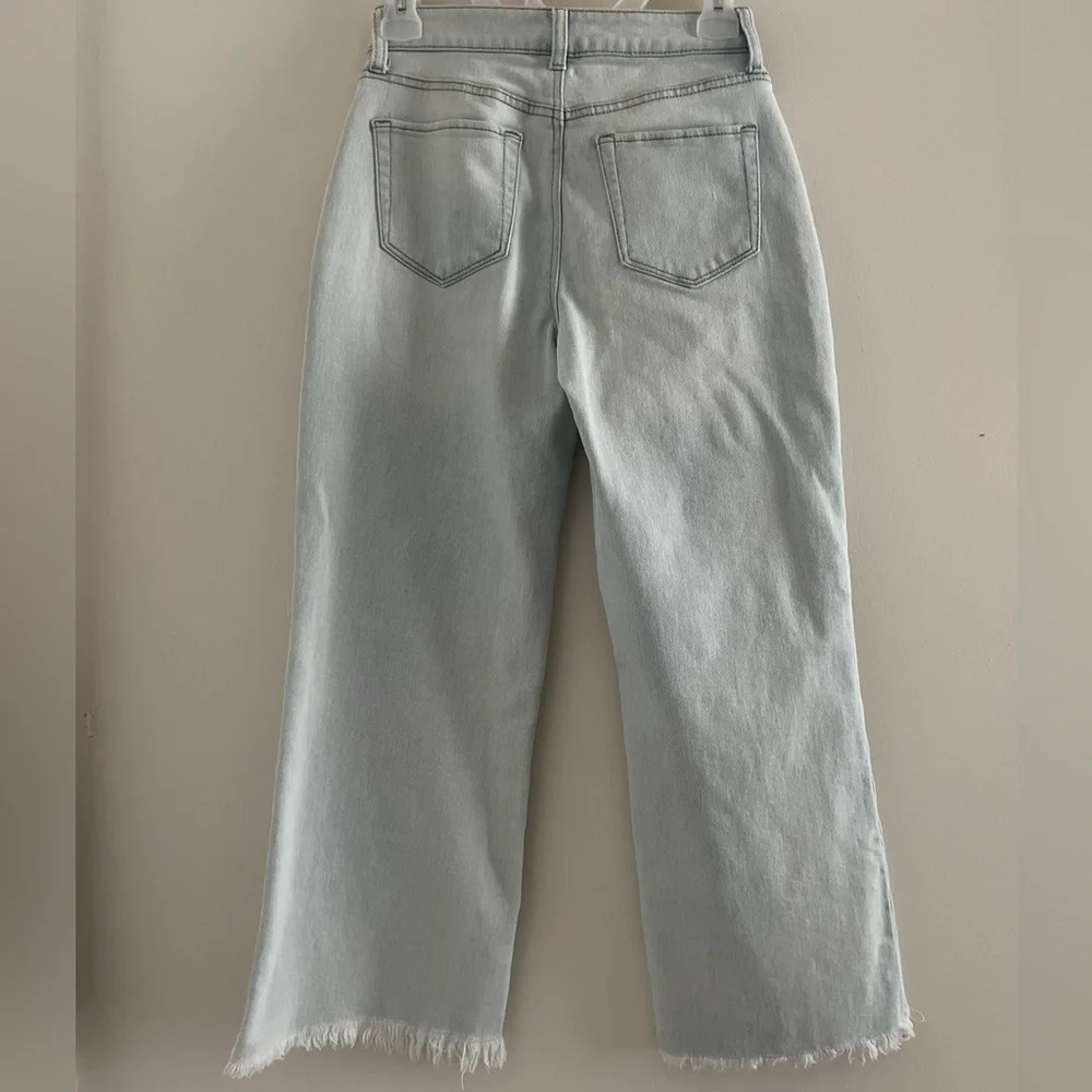 Rewash Wide Leg Cropped Light Wash Denim Sz 0/24 - Picture 2 of 4